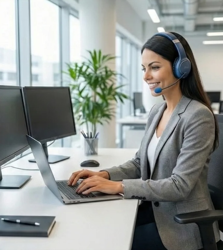 KI-Telefon-Assistentin Anna im Büro