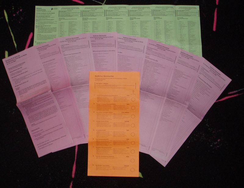 Stimmzettel Kommunalwahl Baden-Württemberg